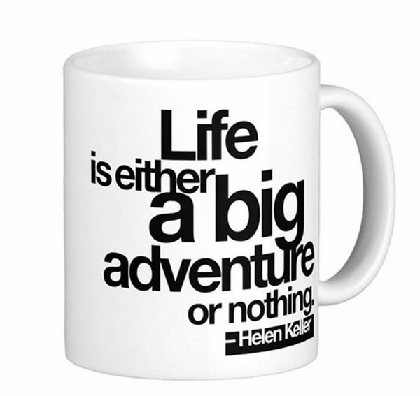 Helen Keller Quote White Coffee Mugs