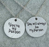 Quote Friendship Grey Anatomy Letter Necklace