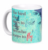 Learn To Fly Quote White Coffee Mugs