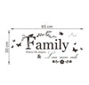 Family Love Never Ends Quote Vinyl Wall Decal Wall