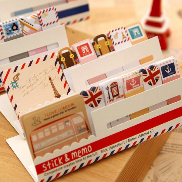 Cute Mini Memo Pad Sticky London post it Note Paper Scrapbooking Sticker Pads Creative Stationery Free shipping  243