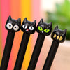 Cute Cartoon Kawaii Plastic Black Cat Gel pen for Kids Student Crative Gift Korean Stationery Free shipping 289