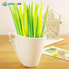 5 Pcs / Pack Tiny Green Grass Gel Pen Blade Grass Potting Decoration Zakka Stationery Caneta Office Supplies Material School