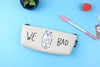 (1Pc/Sell) Kawaii Pencil Case Canvas School Supplies Bts Stationery Gift Estuches School Cute Pencil Box Pencilcase Pencil Bag