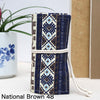 National Canvas School Pencil Case 36/48/72 Holes Roll Up Pencil Bag Portable Pencil Box  School Supplies material escolar