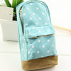 Cute Korea stationery big capacity pencil case Dot pattern wallet school supplies bag for kids child Free shipping 685