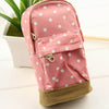 Cute Korea stationery big capacity pencil case Dot pattern wallet school supplies bag for kids child Free shipping 685