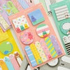 Fresh Rainbow Color Memo Pad Sticky Notes Memo Notebook Stationery Papelaria Escolar School Supplies