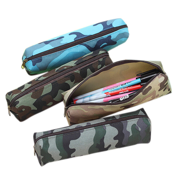 1 Pc Camouflage Pencil Case Pencil Bag For Boys and Girls School Supplies Cosmetic Makeup Bags Zipper Pouch Purse 4 Colors