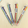 1 Pcs Creative Six Color Ball Point Pen School Office Supply Gift Stationery Papelaria Escolar