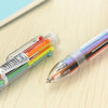 1 Pcs Creative Six Color Ball Point Pen School Office Supply Gift Stationery Papelaria Escolar