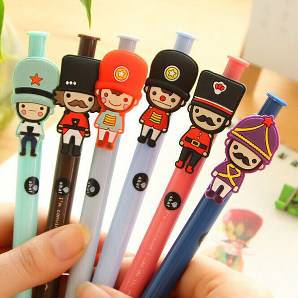 Cute Kawaii Cartoon Soldier Ballpoint Pens Korean Stationery ball point pen for Kids School Supplies Gifts Free shipping 419