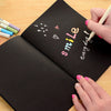 1 Notebook Diary Black Paper Notepad 16K 32K 56K Sketch Graffiti Notebook for Drawing Painting Office School Stationery Gifts