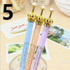 Cute Cartoon Metal Crown Gel Pen Kawaii Lovely Korean Stationery for kids School supplies Gift Free shipping 218