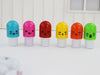 6PCS Cute Smiling Face Pill Ball Point Pen Pencils Telescopic Vitamin Capsule Ballpen for School Office Supplies