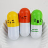 6PCS Cute Smiling Face Pill Ball Point Pen Pencils Telescopic Vitamin Capsule Ballpen for School Office Supplies