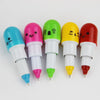 6PCS Cute Smiling Face Pill Ball Point Pen Pencils Telescopic Vitamin Capsule Ballpen for School Office Supplies