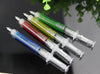 Novelty Needle Tube Writing Ball Point Syringe Flowing Liquid Black Ink Ballpoint Pen Cute Stationery Office Supplies 4pcs