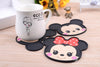 Mickey Mouse silicone dining table placemats coaster coffee drinks kitchen accessories cup bar mug placemats coaster mats  pads