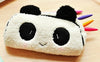 Cute kawaii 3D plush panda pencil case large capacity school supplies noverty item for kids multifunctional free shipping 0017